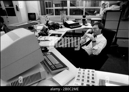 Einführung des 1. Farbdruckpults in einer britischen Nationalzeitung. Die heutige Zeitung startete am 04.03.1986 in Pimlico London. Pic Ed Ron Morgans Stockfoto