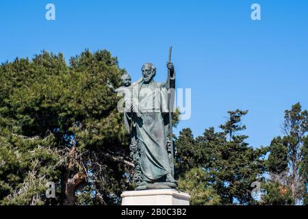 Statue des heiligen Paul in Rabat Malta Stockfoto