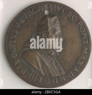 Paolo Sanquirico, Paul V., 1613, Bronze, 2 5/16 Zoll (5,9 cm.) Stockfoto