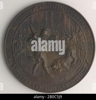 Gioacchino Francesco Travani, Alexander VII, 1659, Bronze, 3 11/16 Zoll. (9,4 cm) Stockfoto