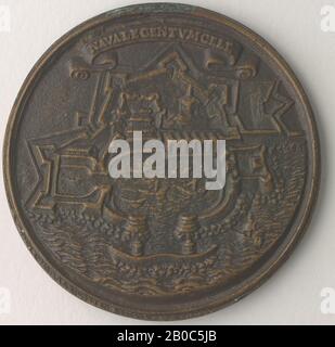 Gioacchino Francesco Travani, Alexander VII, 1659, Bronze, 2 5/8 Zoll. (6,6 cm.) Stockfoto