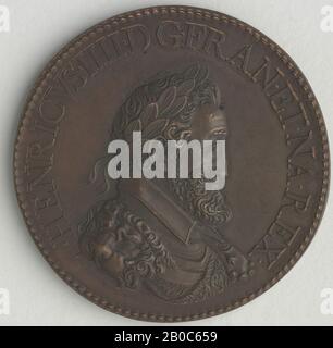 Unbekannter Künstler, Henry IV Medal 1601, 1601, Bronze, 1 15/16 in. (5 cm.) Stockfoto