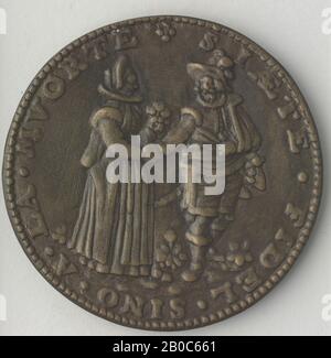 Unbekannter Künstler, Henry IV Medal, 1600-1700, Bronze, 2 1/2 Zoll (6,3 cm) Stockfoto