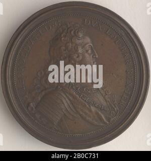 Ferdinand de Saint-Urbain, Leopold-Medaille 1727, 1727, Bronze, 2 9/16 Zoll. (7 cm Stockfoto