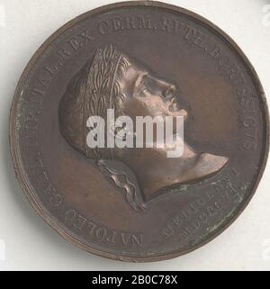 Luigi Manfredini, Napoleon Bonaparte Medal 14. Okt., 1806, Bronze, 1 5/8 Zoll. (4,1 cm.) Stockfoto