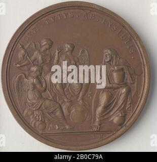 Luigi Manfredini, Napoleon Bonaparte Medal, 1796, Bronze, 2 3/8 Zoll. (6 cm.) Stockfoto