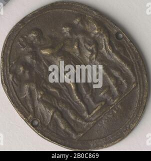 Valerio Belli, Continuence of Scipio Plaquette, 1500-1546, Bronze, 1 15/16 in. (4,9 cm.) Stockfoto