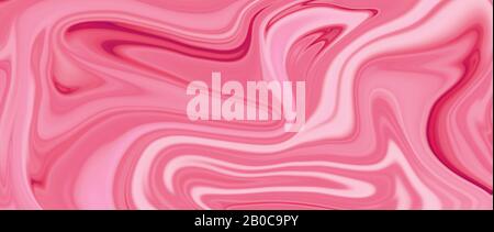 Rote und weiße Ölfarbe. Abstrakter Hintergrund und Textur. Illustrationsbanner. Extremer Breitbildschirm. Stockfoto