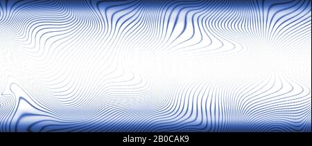 Blaues flüssiges Metall mit Licht und Schatten. Metallhintergrund und Textur. 3D-Abbildung. Stockfoto