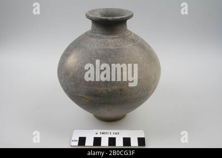 Niederländische Römerzeit, Vase, Steingut, h, 16 cm, Diam, 15 cm, roman, Niederlande, Gelderland, Nijmegen, Nijmegen, Hees Stockfoto