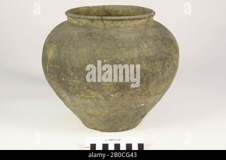 Niederländische Römerzeit, Urne, Steingut, h, 21,8 cm, Diam, 26 cm, roman, Niederlande, Gelderland, Nijmegen, Nijmegen, Hees Stockfoto