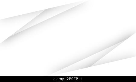 Weißer Papierrahmen mit Schattengradient an der Ecke. Stockfoto