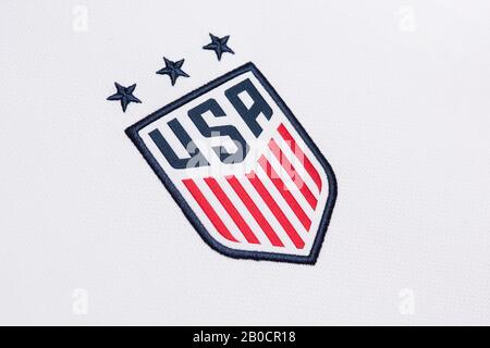 Nahaufnahme von USMNT Nike Home Kit 2020 Stockfoto