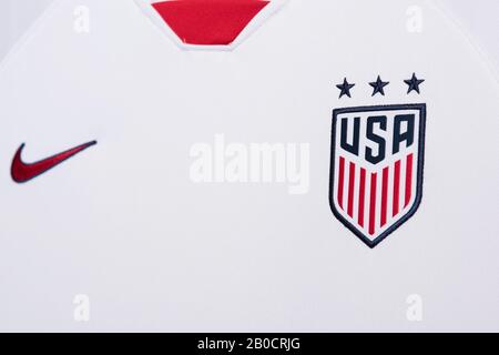 Nahaufnahme von USMNT Nike Home Kit 2020 Stockfoto