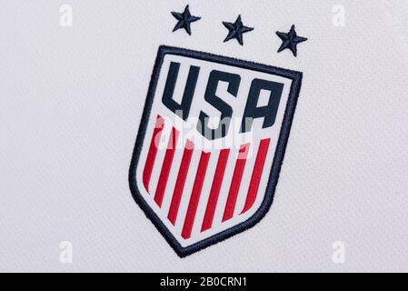 Nahaufnahme von USMNT Nike Home Kit 2020 Stockfoto