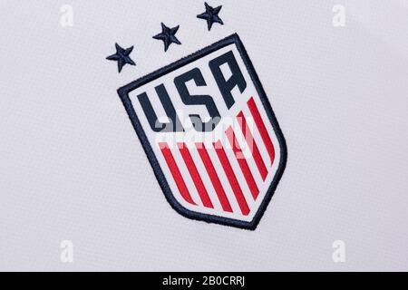 Nahaufnahme von USMNT Nike Home Kit 2020 Stockfoto