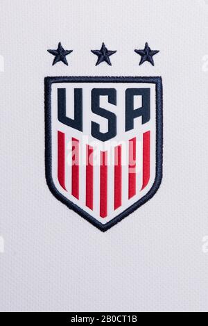 Nahaufnahme von USMNT Nike Home Kit 2020 Stockfoto