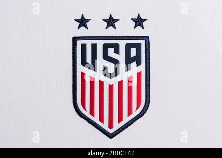 Nahaufnahme von USMNT Nike Home Kit 2020 Stockfoto