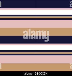 Farbenfrohes klassisches Modernes Streifenmuster - Dieses klassische, horizontal gestreifte Muster eignet sich für Hemddruck, Textilien, Jersey und Jacquard-Muster Stock Vektor
