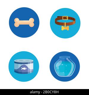 Bündel von Pet shop Symbole Stock Vektor