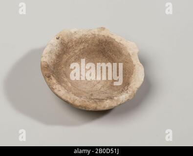 Miniaturschüssel, Schüssel, Miniaturschüssel, Alabaster, 1,2 x 4,4 cm, Altreich, 4. Dynastie, Ägypten Stockfoto