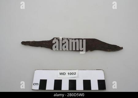 Messer, Metall, Eisen, L. 16,7 cm, Mittelalterl, Niederlande, Utrechter, Wijk bij Duurstede, Wijk bij Duurstede, Dorestad Stockfoto