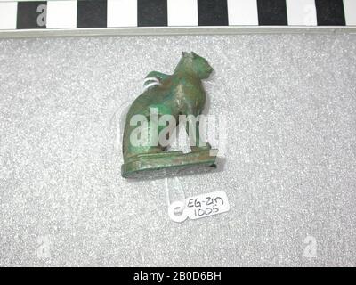 Katze, sitzend, Amulett, Tier, Faienz (grün), 4 cm (1 9 Stockfoto