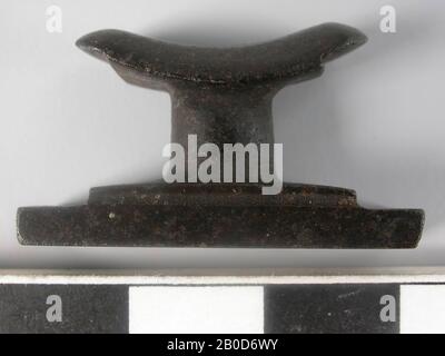 Kopfstütze, Amulett, Objekt, Stein (schwarz), 2 cm, Ägypten Stockfoto