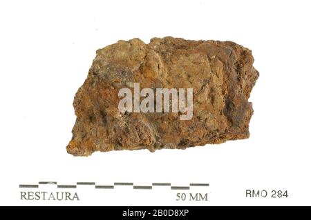 Streifenfragment, Streifenfragment, Eisen, 4,9 x 3,0 cm, x, Niederlande, Utrechter, Wijk bij Duurstede, Wijk bij Duurstede, Dorestad Stockfoto