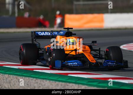 Barcelona, Spanien. Februar 2020. #04 Lando Norris; McLaren Renault. Formel-1-Weltmeisterschaft 2020, Wintertesttage #1 2020 Barcelona, 19./21. Februar 2020. Kredit: Unabhängige Fotoagentur/Alamy Live News Stockfoto