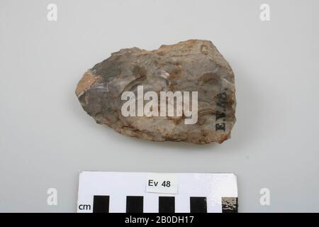 Fragment, Pickaxe, Stein, Feuerstein, 2,5 x 7 x 10 cm, Vorgeschichte, Belgien, unbekannt, unbekannt, Spiennen Stockfoto