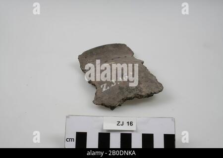 Altes Europa, Topf, Grenzsplitter, Steingut, 2 x 10,6 x 12 cm, Vorgeschichte, Schweiz, Morigen Stockfoto