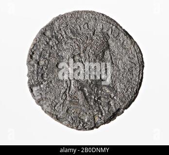 Niederländische Römerzeit, Münze, Sestertius, Augustus, Metall, Kupfer, Diam., 35 mm, WT., 23,91 gr, roman 9-14, Niederlande, Utrechter, Bunnik, Vechten Stockfoto