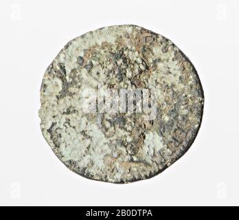 Niederländische Römerzeit, Münze, Dupondius, Domitian, Metall, Kupfer, Diam., 28 mm, WT., 11.13 gr, roman 84-89, Niederlande, Utrechter, Bunnik, Vechten Stockfoto