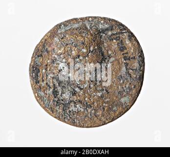 Niederländische Römerzeit, Münze, Dupondius, Tiberius, Metall, Kupfer, Diam., 30 mm, WT., 8,56 gr, roman 21-22, Niederlande, Utrechter, Bunnik, Vechten Stockfoto