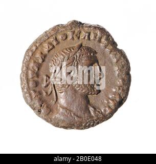 Ägypten, Münze, Tetradrachm, Diokletian, Metall, Billion, Diam., 19 mm, WT., 6,91 gr, Griechisch-römische Zeit, römische Kaiserzeit 284-285, Ägypten Stockfoto