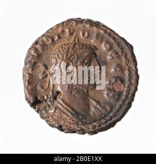 Münze, Tetradrachm von Probus, Jahr 4, Vz: Kaiserpleite r., Kuras, [AK Stockfoto