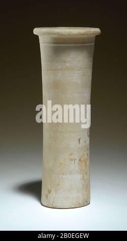 Zylindervase, Typ C 7, Zylindervase, Alabaster, 25,5 x 9,6 cm, Archaische Periode, Ägypten Stockfoto