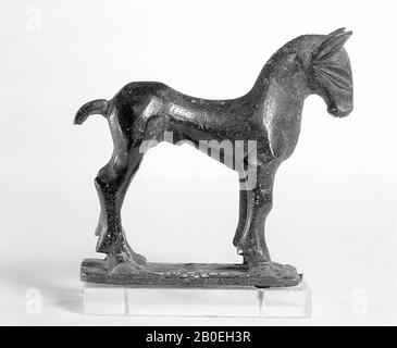 Klassische Antike, Tierfigur, Bronze, 6,1 x 5,8 x 2 cm, Standort, Italien Stockfoto