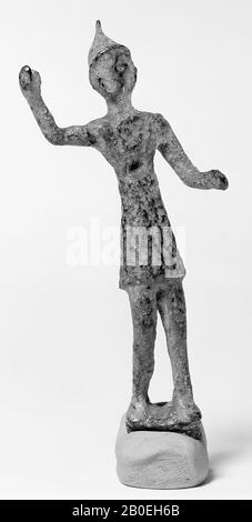 Klassisches Altertum, Staatuette, Bronze, 11 x 4,5 x CA. 2 cm, Lage, Italien Stockfoto