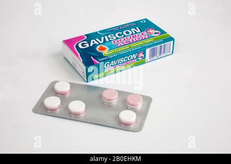 Gaviscon Verdauungstabletten Stockfoto