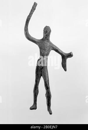 Klassisches Altertum, Statuette, Bronze, 10,5 x 5 x CA. 2 cm, Lage, Italien Stockfoto