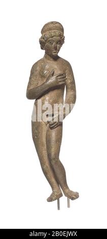 Klassisches Altertum, Statuette, Bronze, 11,5 x 3,4 x CA. 2,5 cm, Lage, Italien Stockfoto