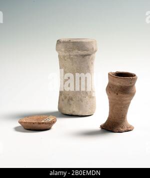 Miniaturschüssel, Miniaturschüssel, Keramik, Durchmesser: 4,6 cm, Altes Königreich, 5. Bis 6. Dynastie, Ägypten Stockfoto