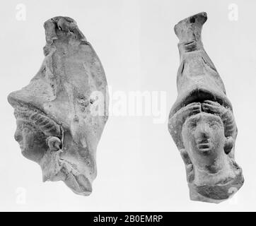 Figurine, Fragment, Kopf, Steingut, Terrakotta, 7 cm, Roman -10 Stockfoto