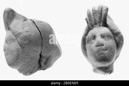 Figurine, Fragment, Kopf, Steingut, Terrakotta, 3 cm, Roman 0 Stockfoto