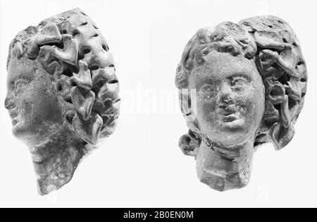 Figurine, Fragment, Kopf, Steingut, Terrakotta, 5,3 cm, hellenistisch -200 Stockfoto