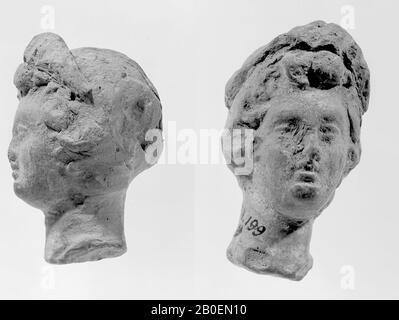 Figurine, Fragment, Kopf, Steingut, Terrakotta, 5,5 cm, hellenistisch -200 Stockfoto