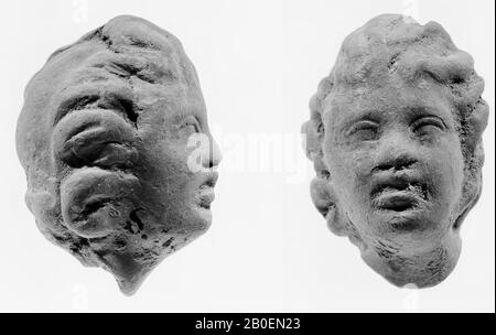 Figurine, Fragment, Kopf, Steingut, Terrakotta, 3,9 cm, Roman 0 Stockfoto