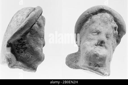 Figurine, Fragment, Kopf, Steingut, Terrakotta, 3,7 cm, Roman 0 Stockfoto